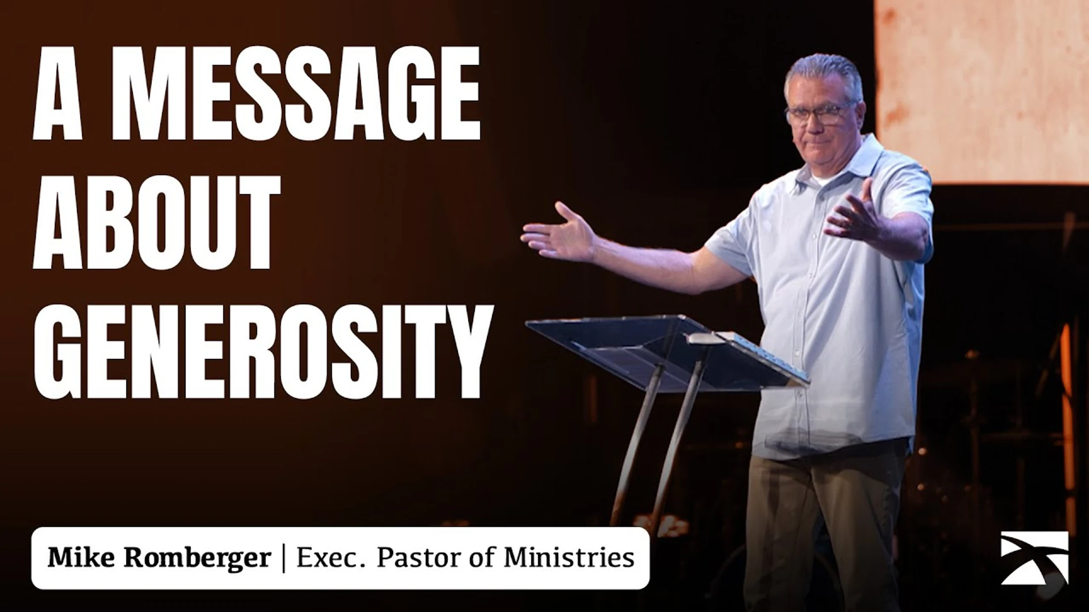 A Message About Generosity