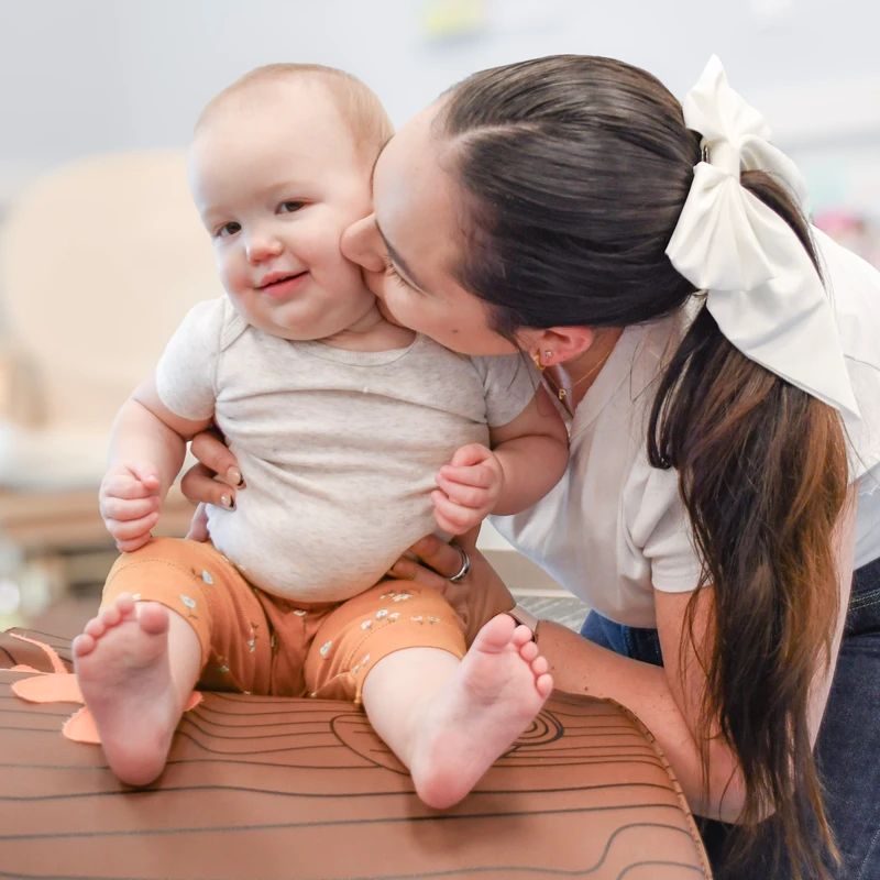 We have two infant classes which range from 5 week old babies to 14  month old toddlers, ensuring each child is ready when they move to an older class. Our infant teachers partner with parents to keep schedules and routines similar to life at home.