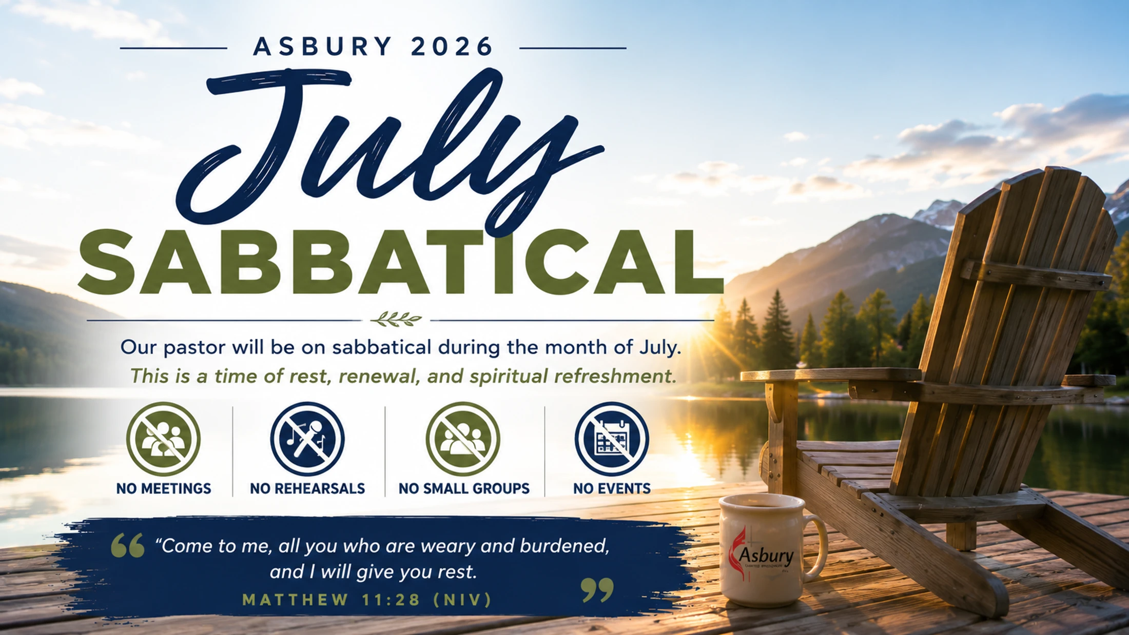 July Sabbatical!