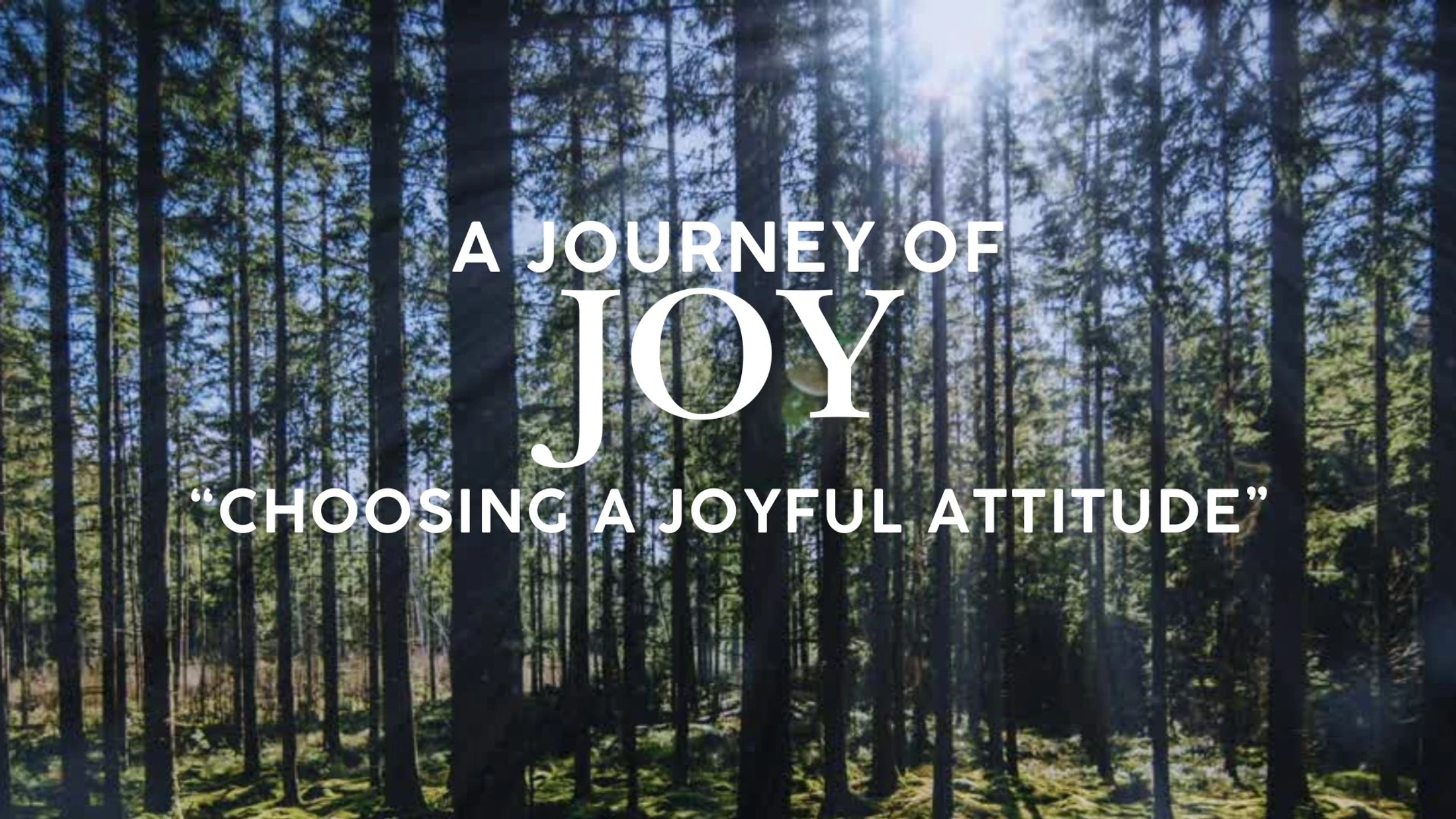 Choosing a Joyful Attitude