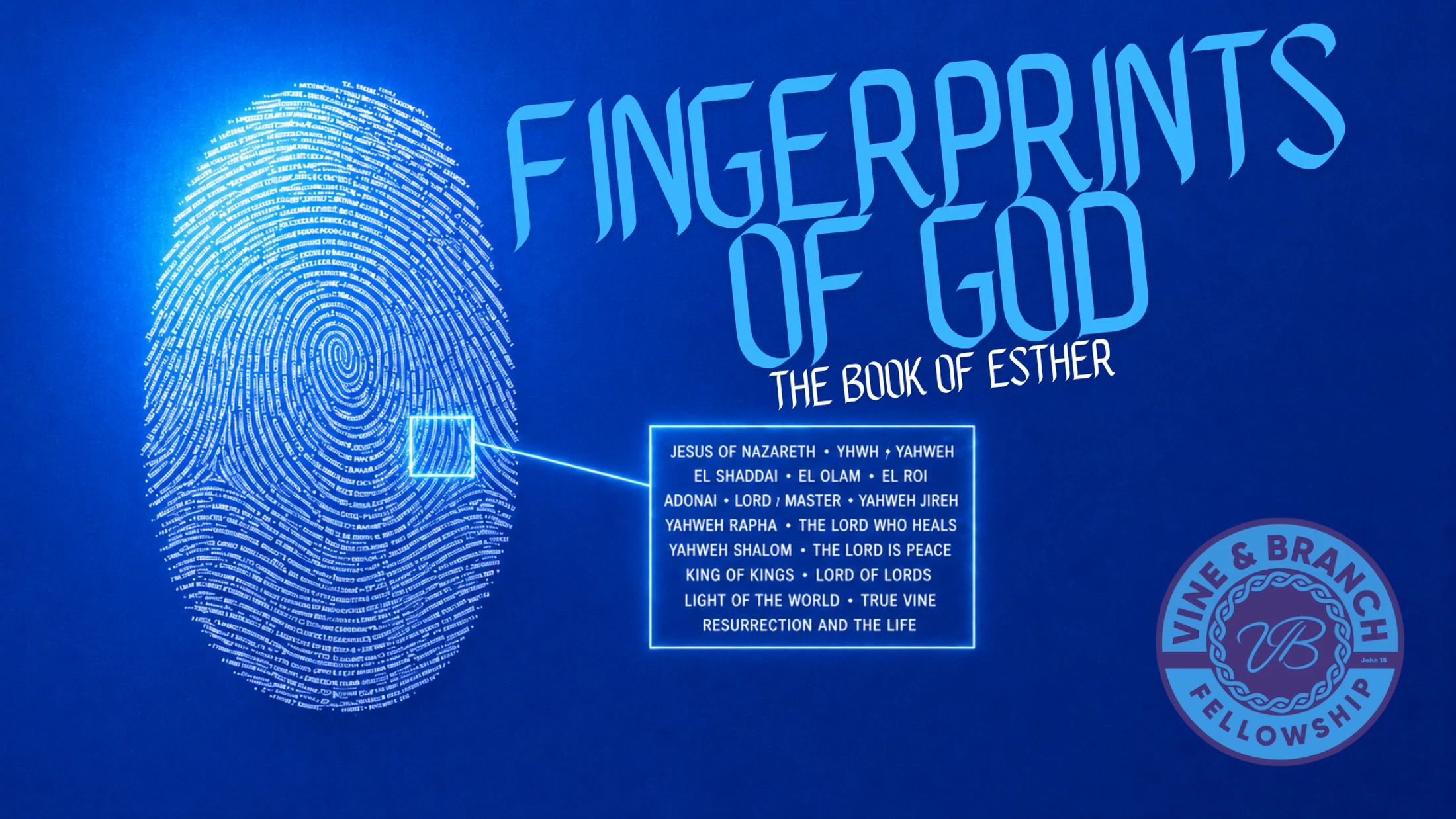 Finger Print of God: Ester 1:1-9 5.24.2026