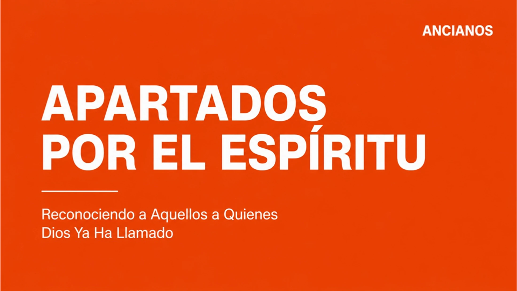 Apartados por el Espíritu