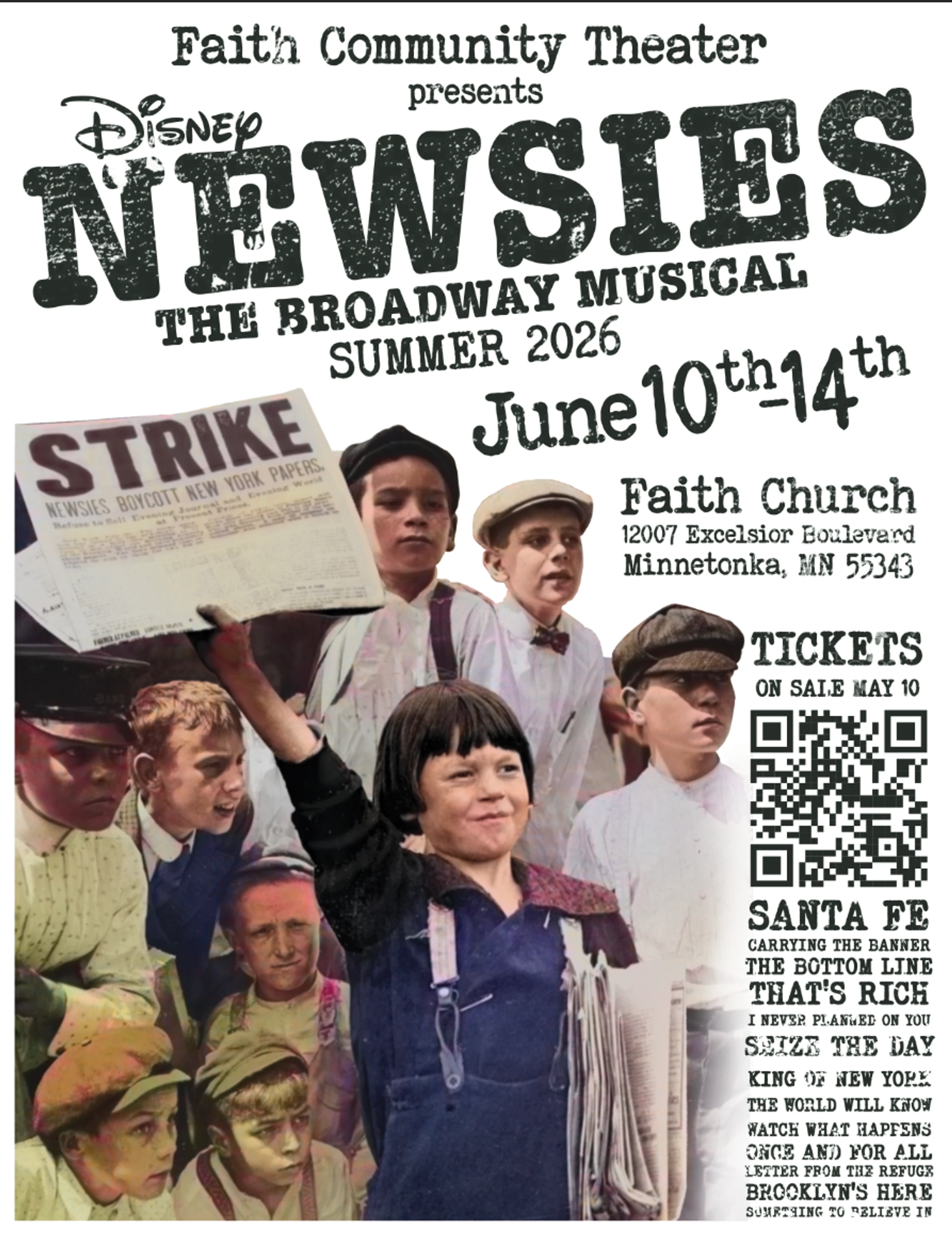 Faith Community Theater - Newsies