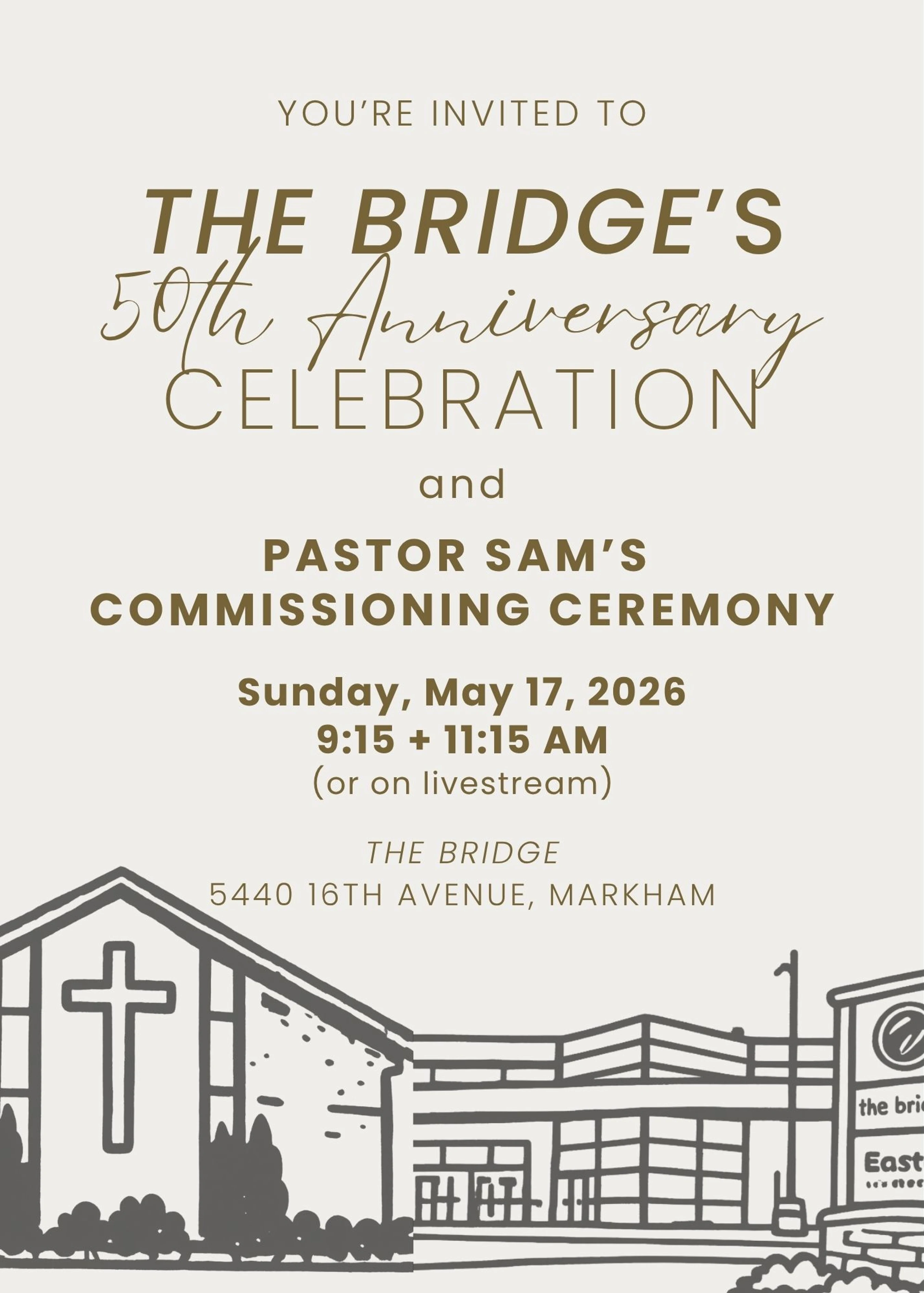 Come celebrate 50 years of <i>the bridge</i>!