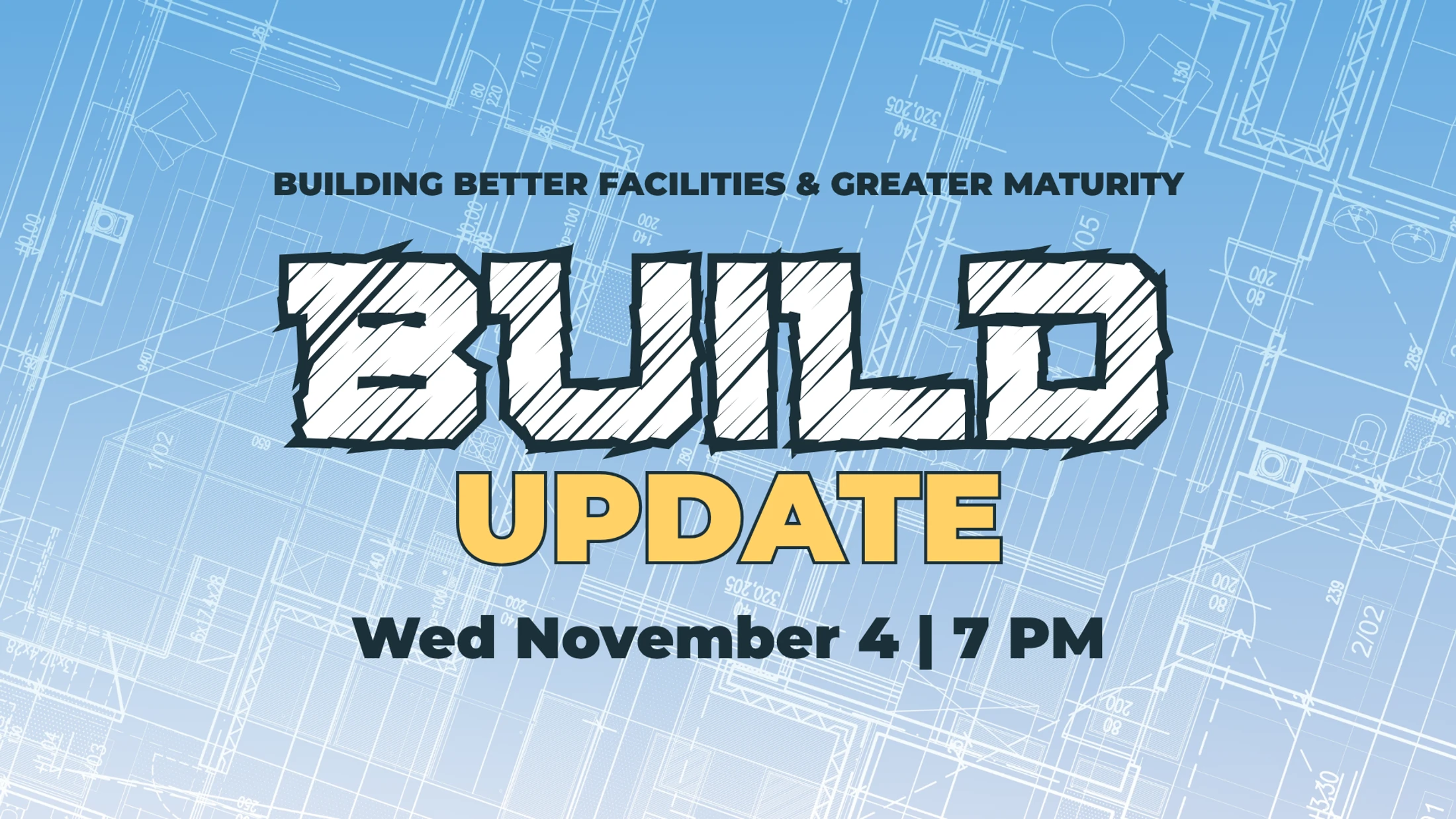 BUILD Campaign Update Night at The Crossing Church meeting graphic, inviting Milton, Delaware families to hear progress on the BUILD capital campaign. November 4, 2026 7 PM