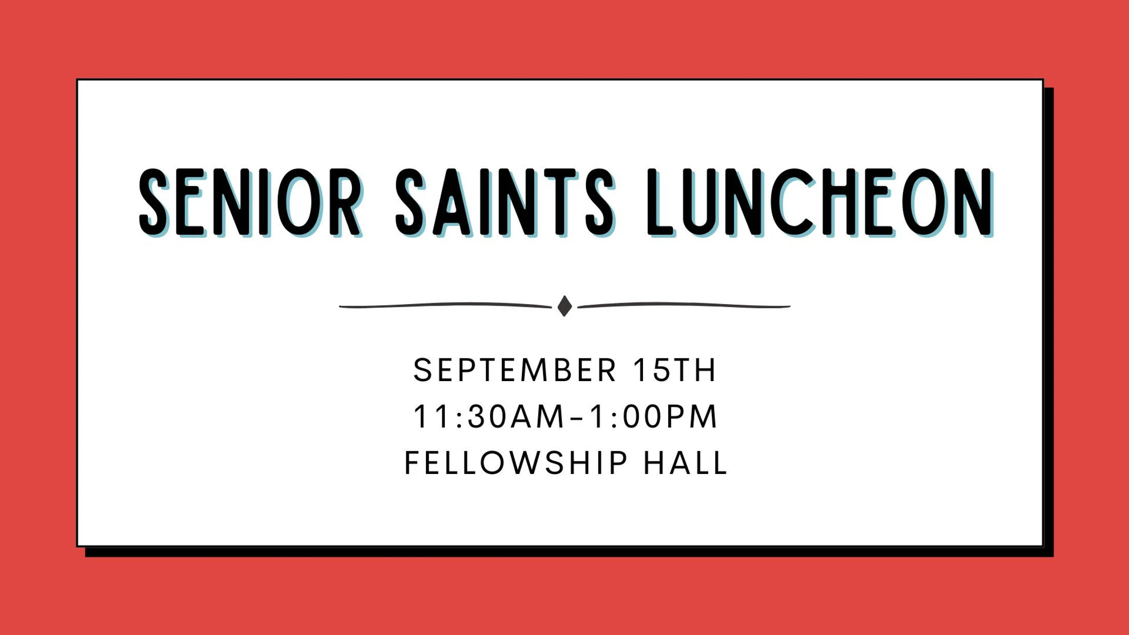 Senior Saints Luncheon