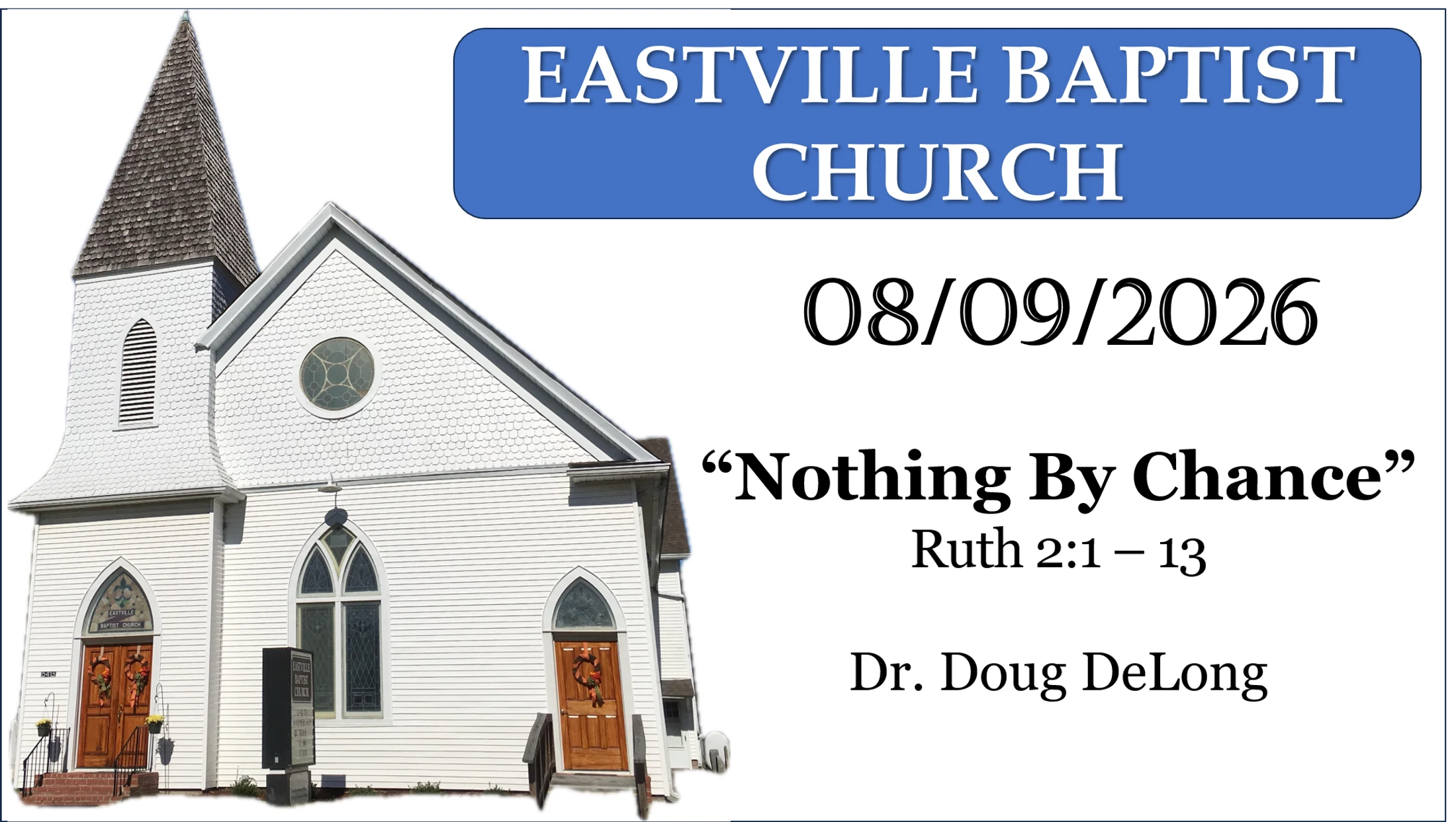 "Nothing By Chance" Ruth 2:1-13