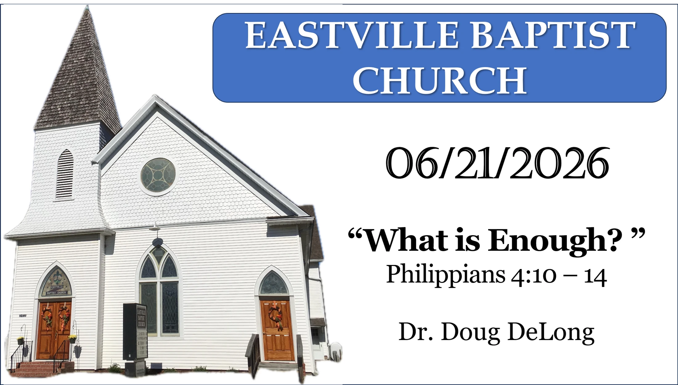 "What is Enough?" - Philippians 4:10-14