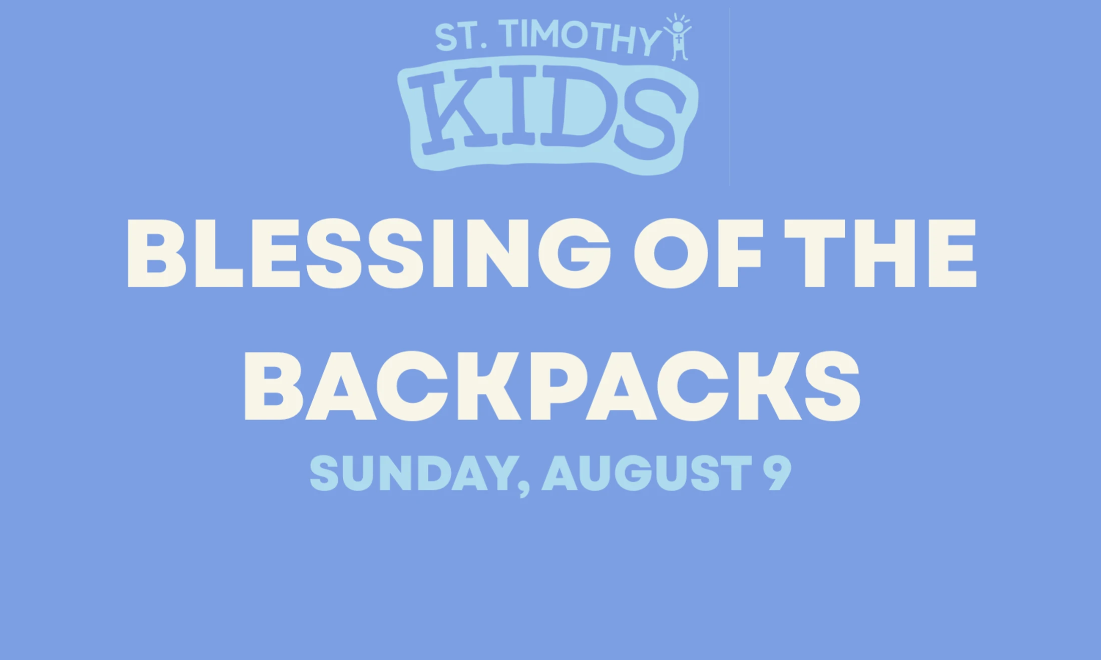 Blessing of the Backpacks