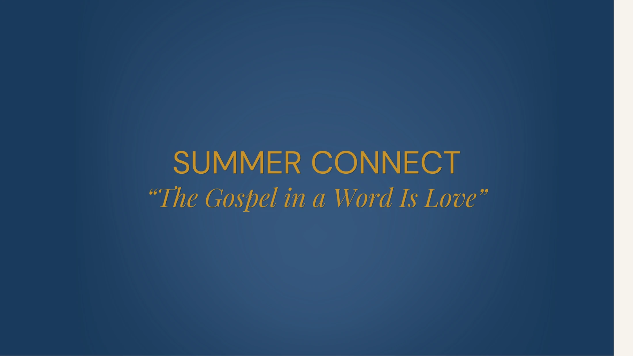 Summer Connect Gatherings 2026