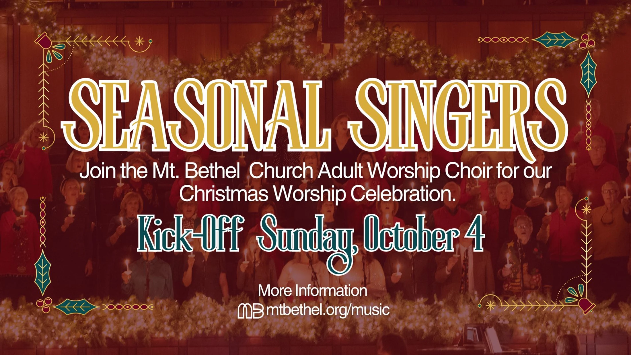 Christmas Seasonal Singers Rehearsals Kick-Off