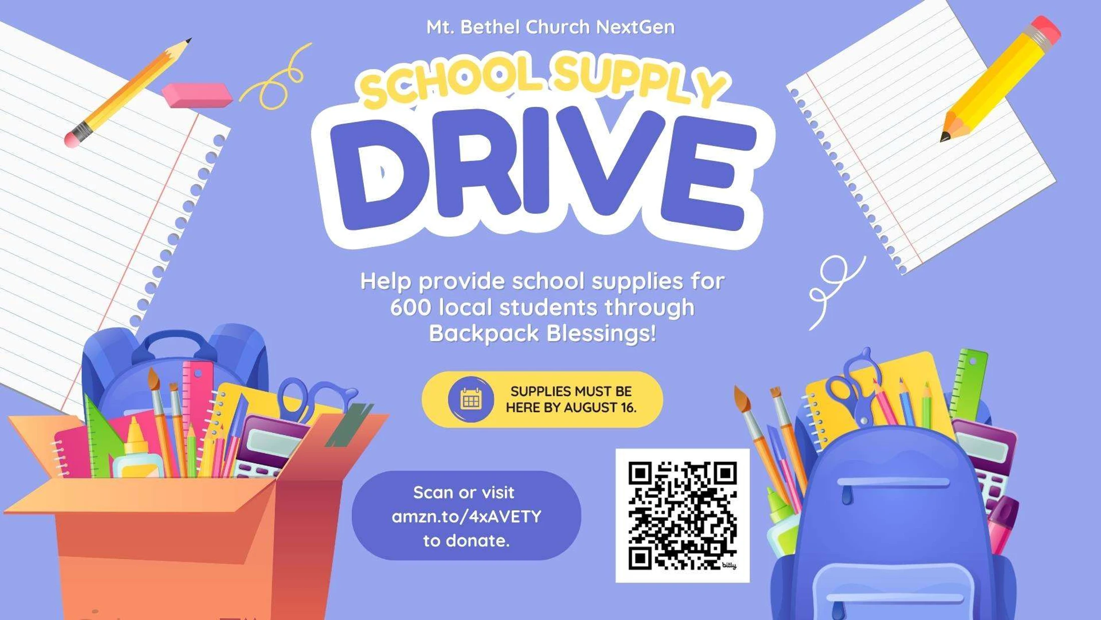 NextGen School Supplies Drive