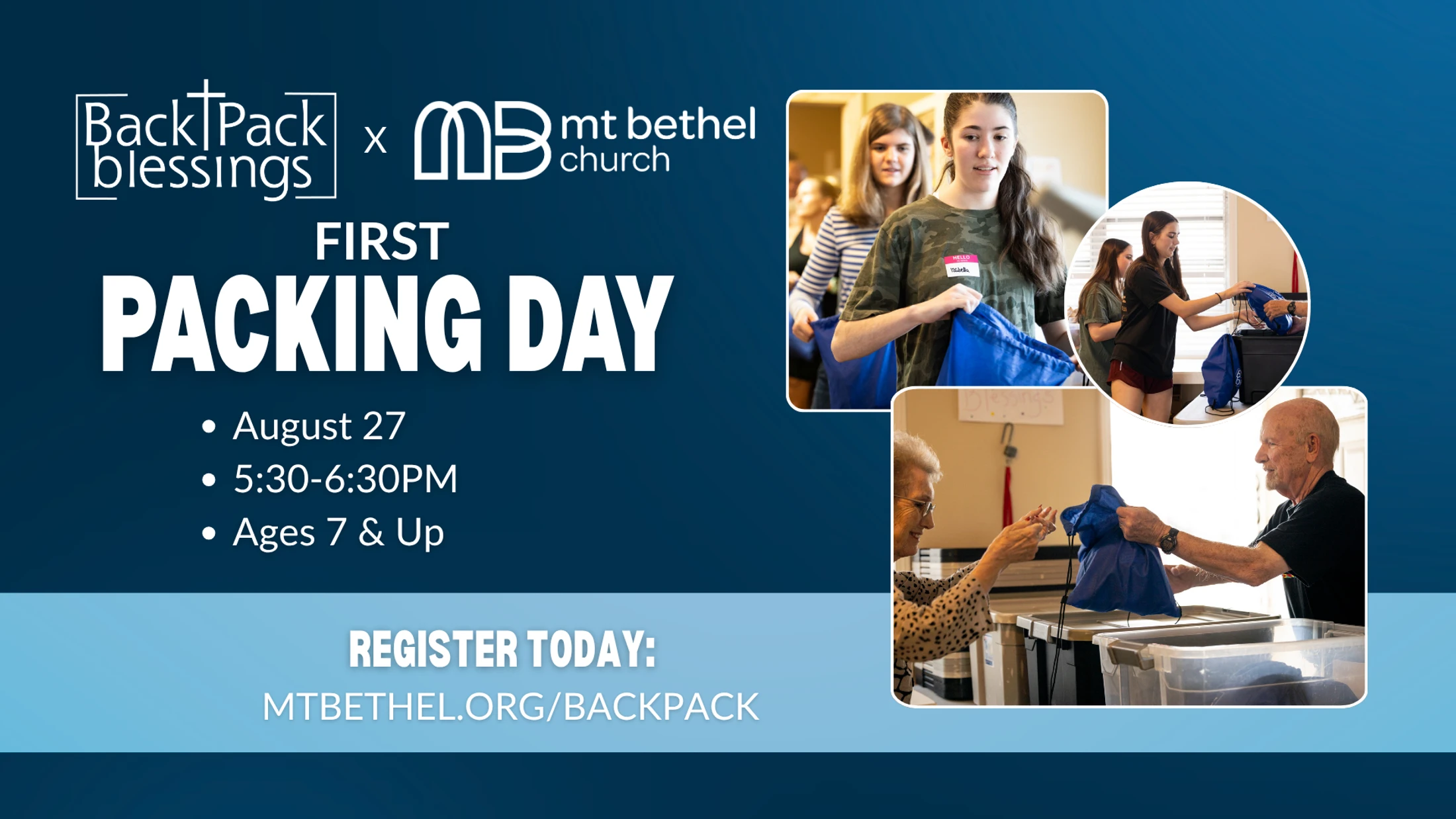 BackPack Blessings - MBC Packing Day August 2026