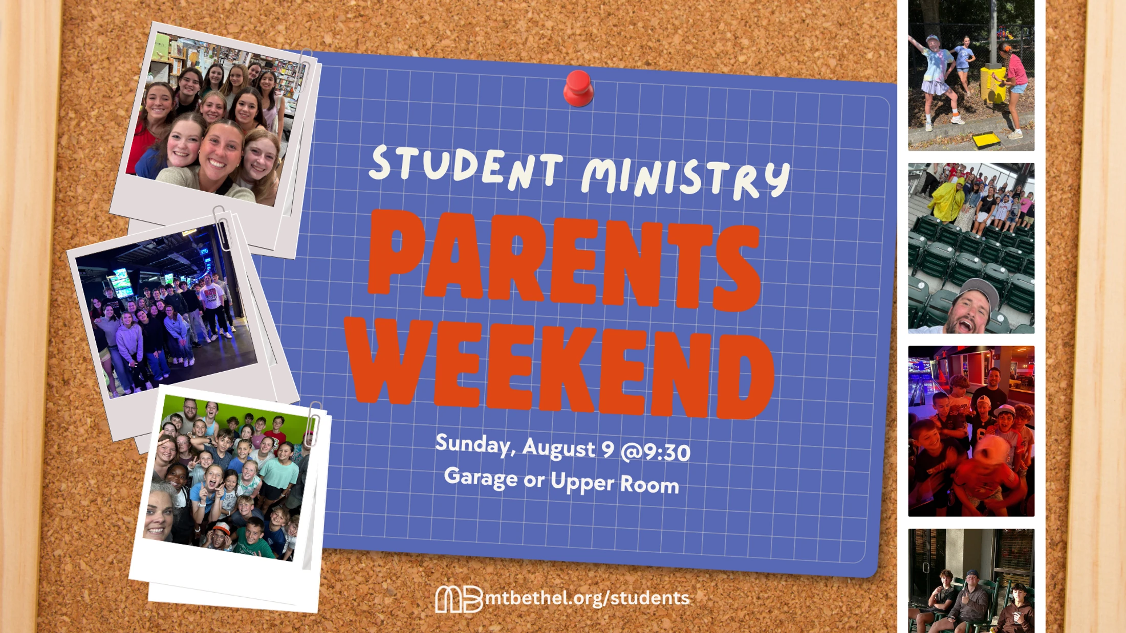 Student Ministry Parents' Weekend