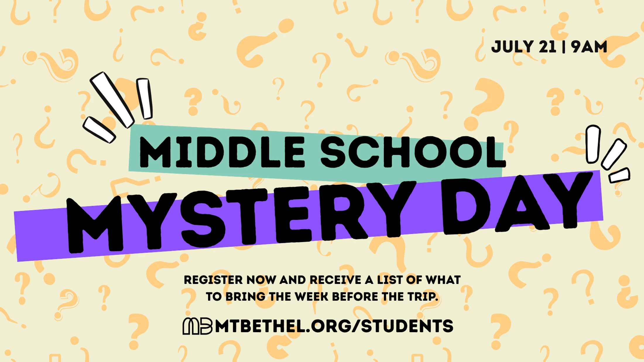 Middle School Mystery Day