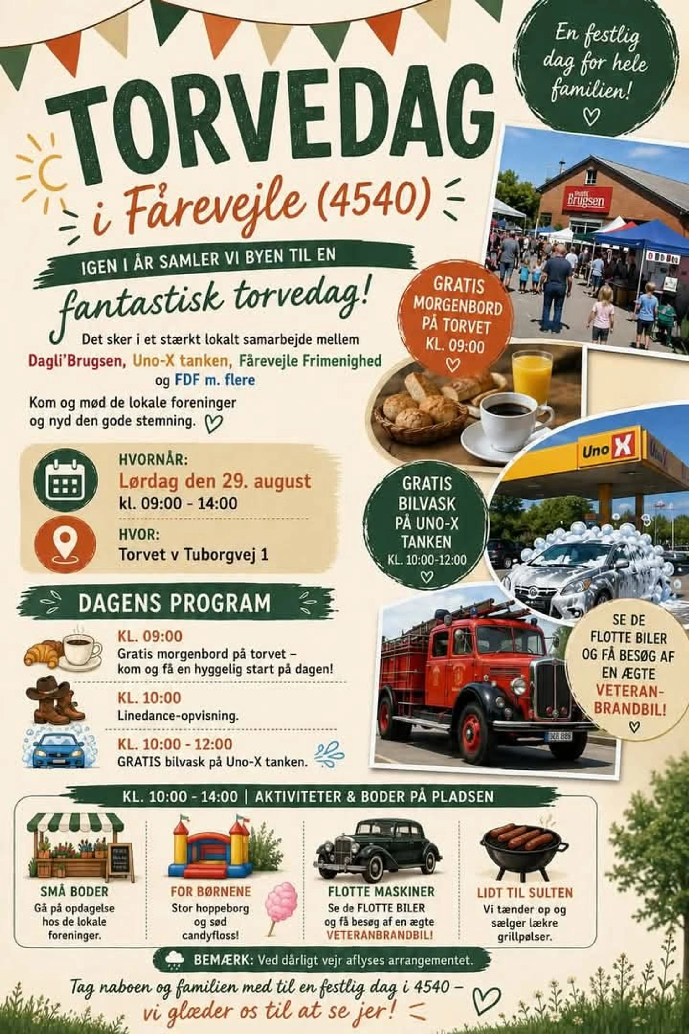 Torvedag fra 9.00 til 14.00
