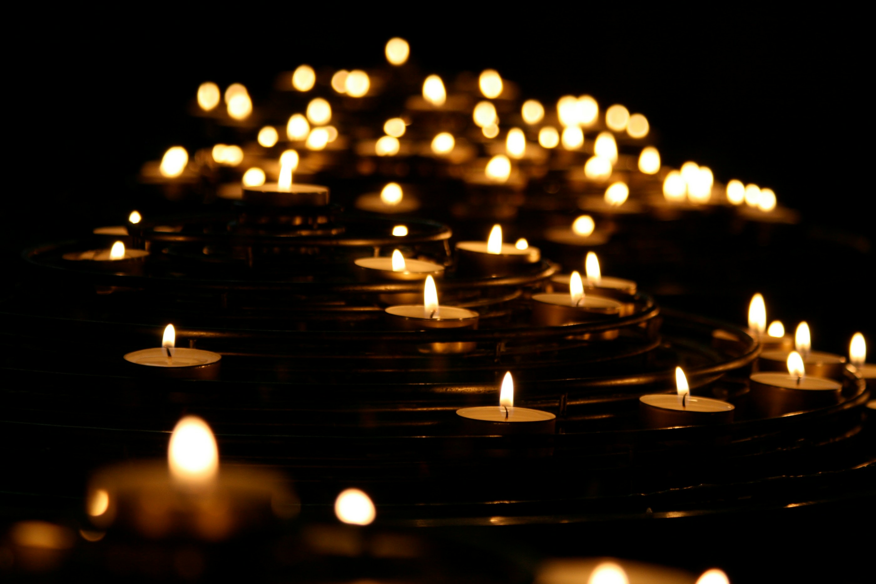 Votive Candles Burning