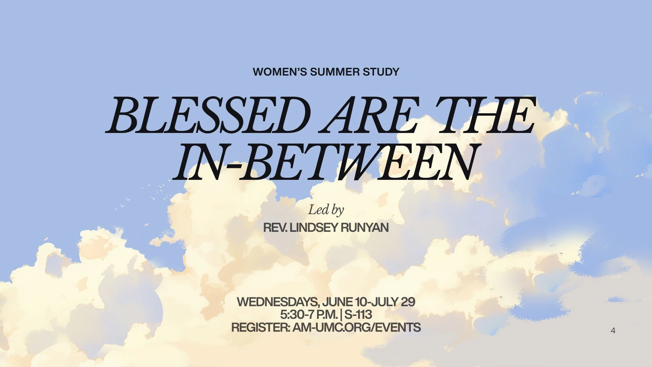 Summer 2026: Women's Study - Blessed Are the In-Between