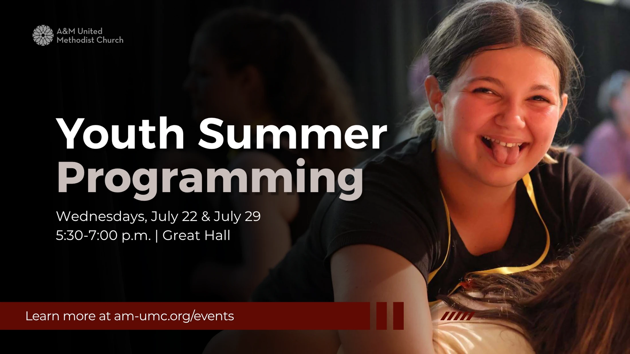 Youth Summer Programming | Wednesdays, July 22-29 from 5:30 p.m. to 7 p.m. in the Great Hall