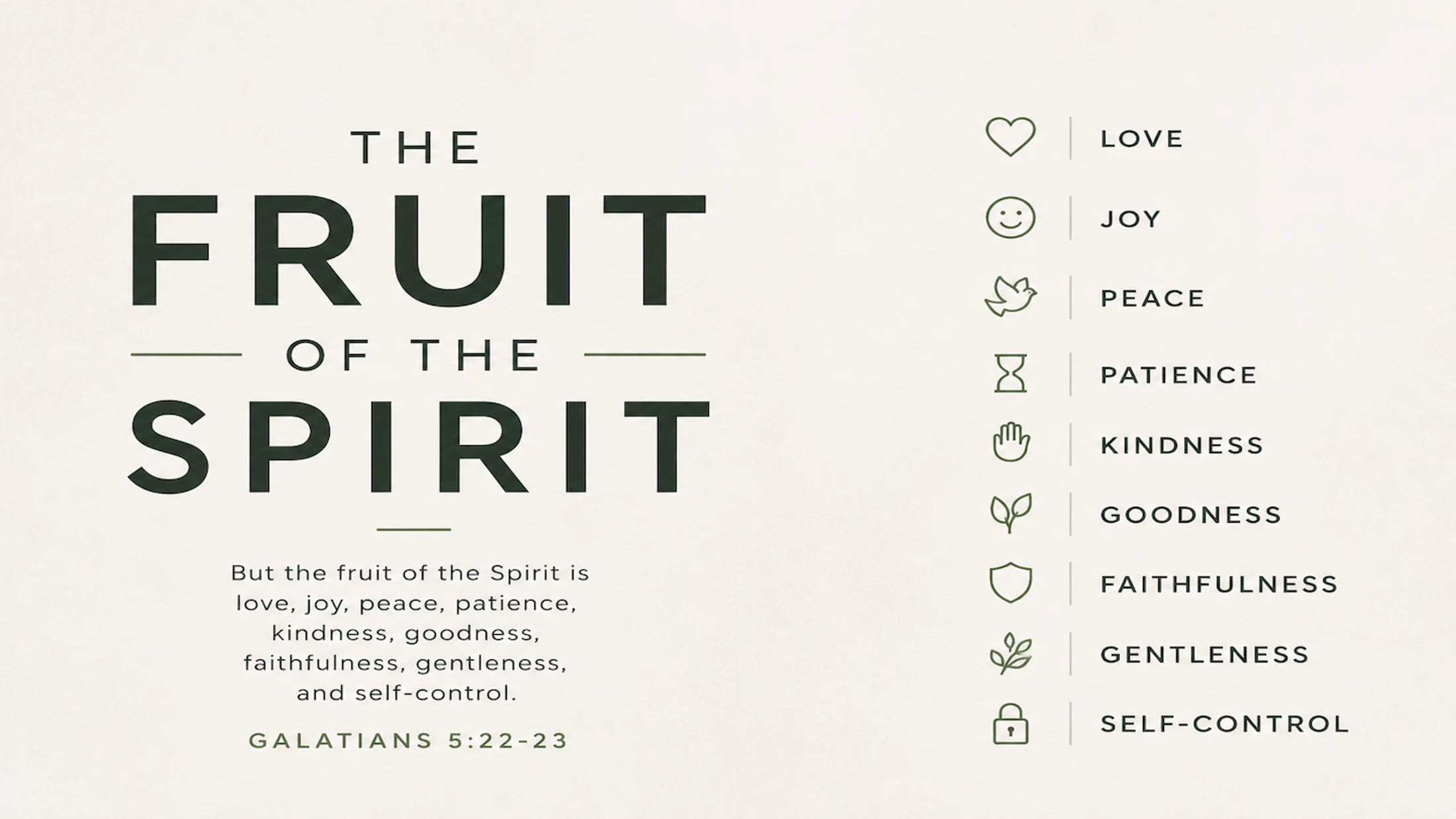 The Fruit of the Spirit- Love