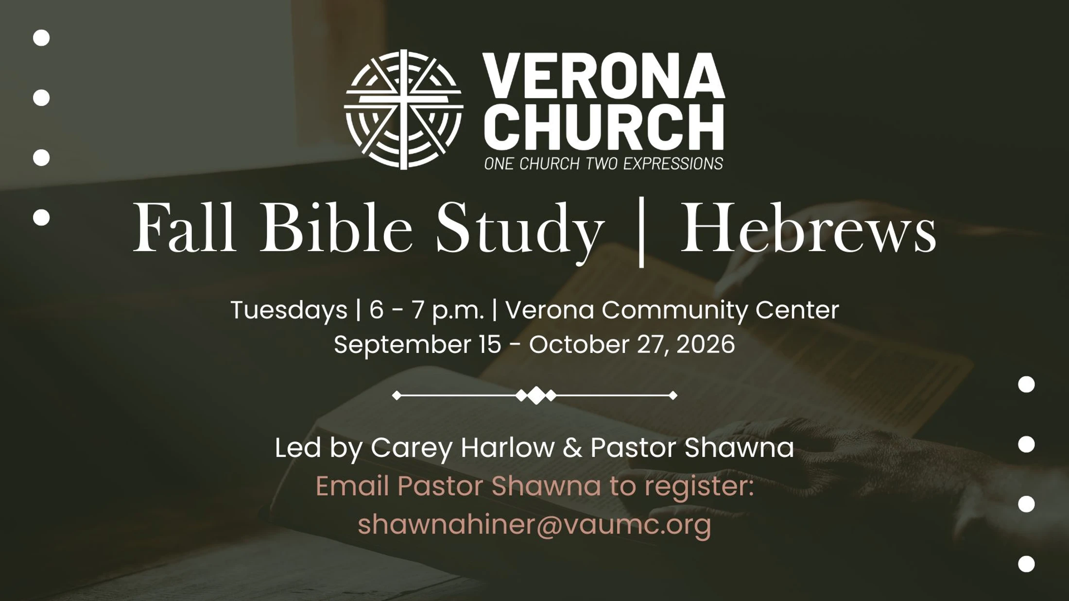 Fall Bible Study - Hebrews