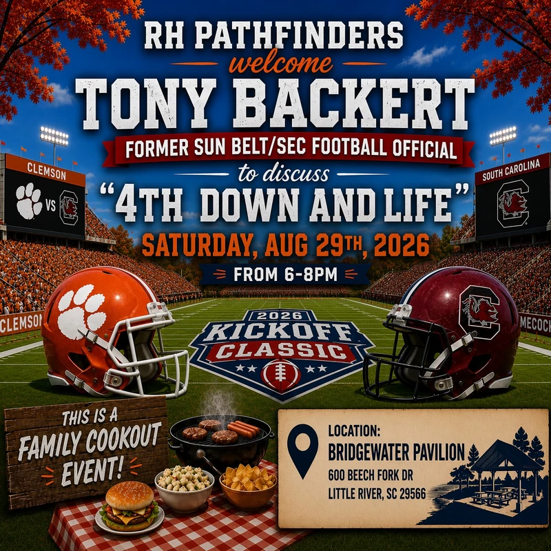 Pathfinders Family Cookout with Tony Backert