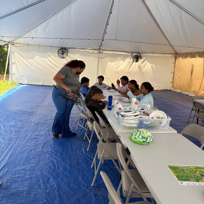 vacation bible school activities for the Iglesia Cristiana de Restauración from here in Vieques, .....