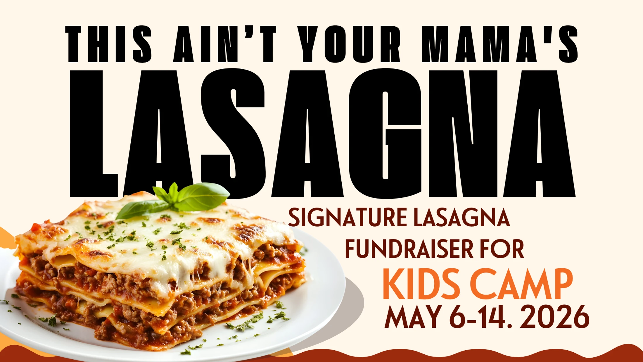 FBMD Kids Camp Lasagna Fundraiser Special