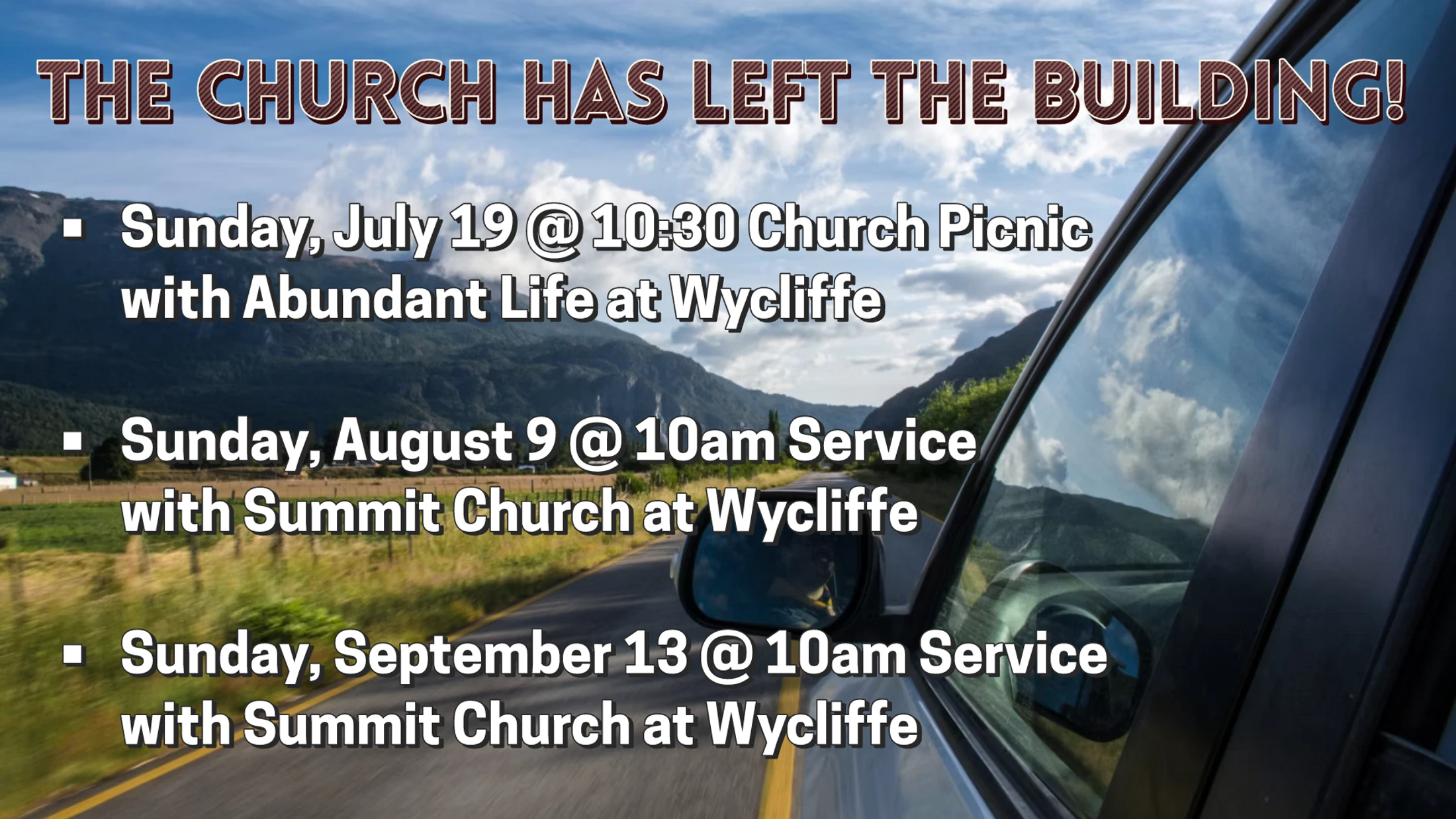 Church has left the building