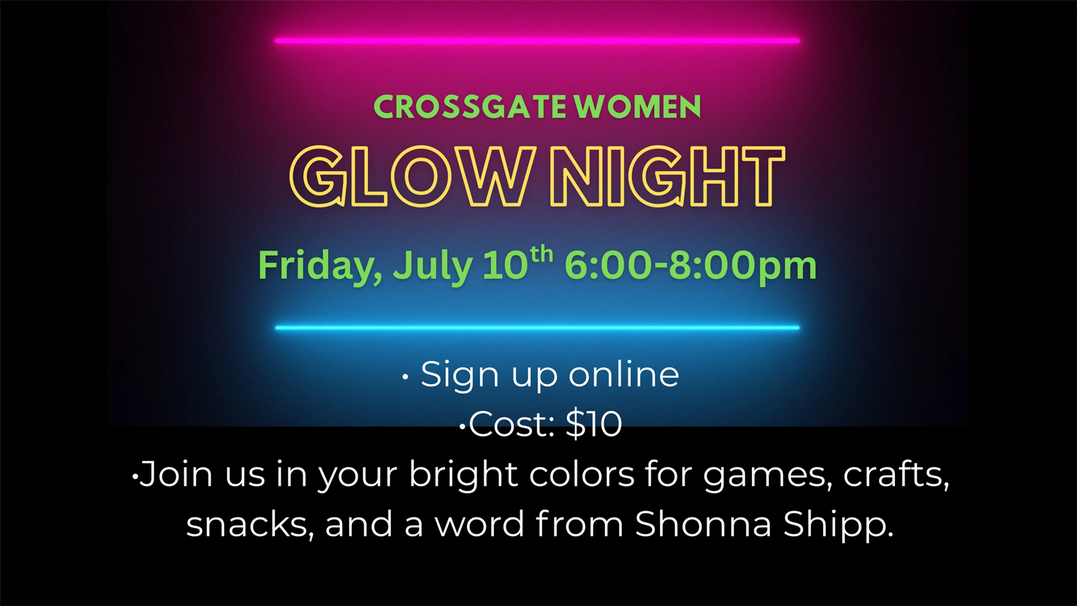 Crossgate Women's "Glow Night"