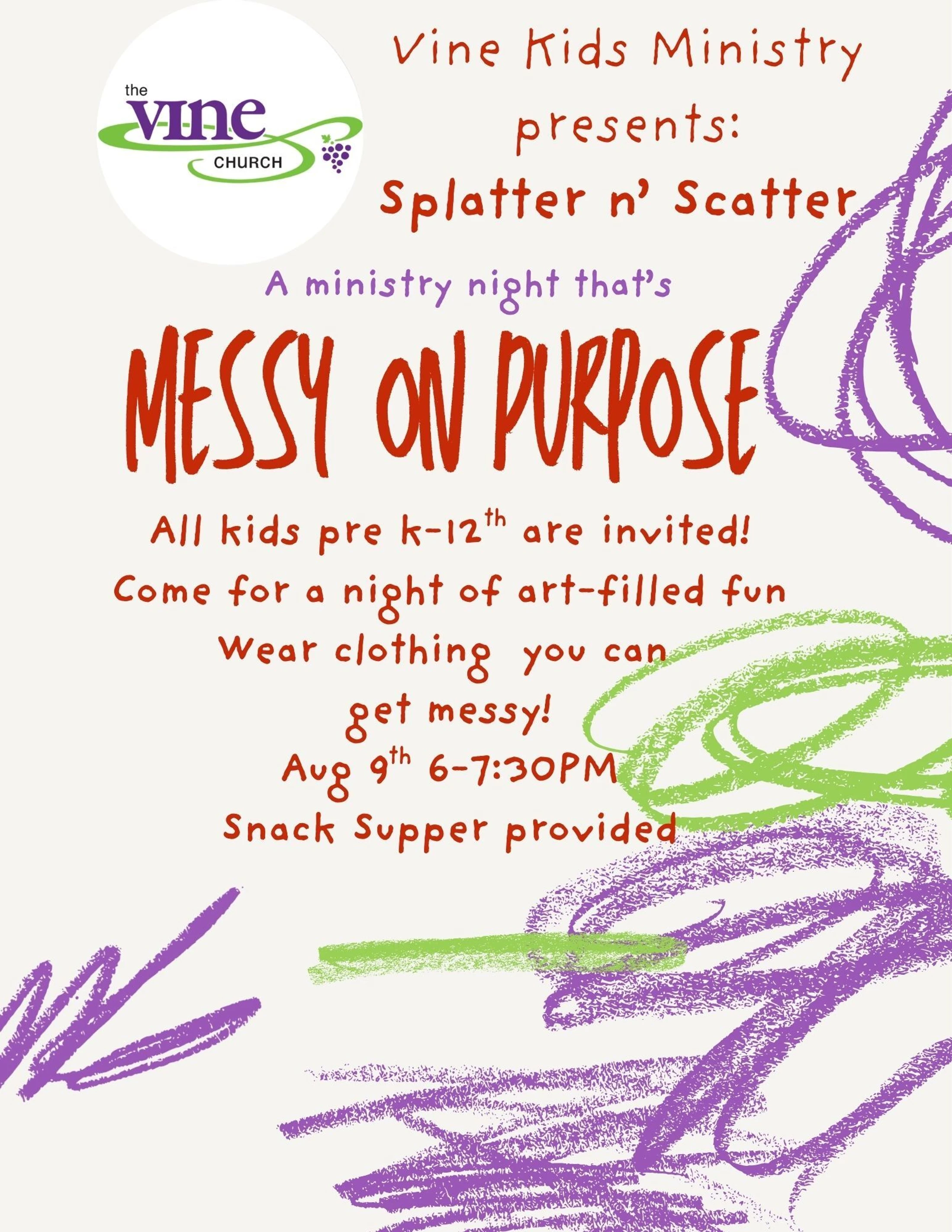 Messy On Purpose: Kids & Youth Night