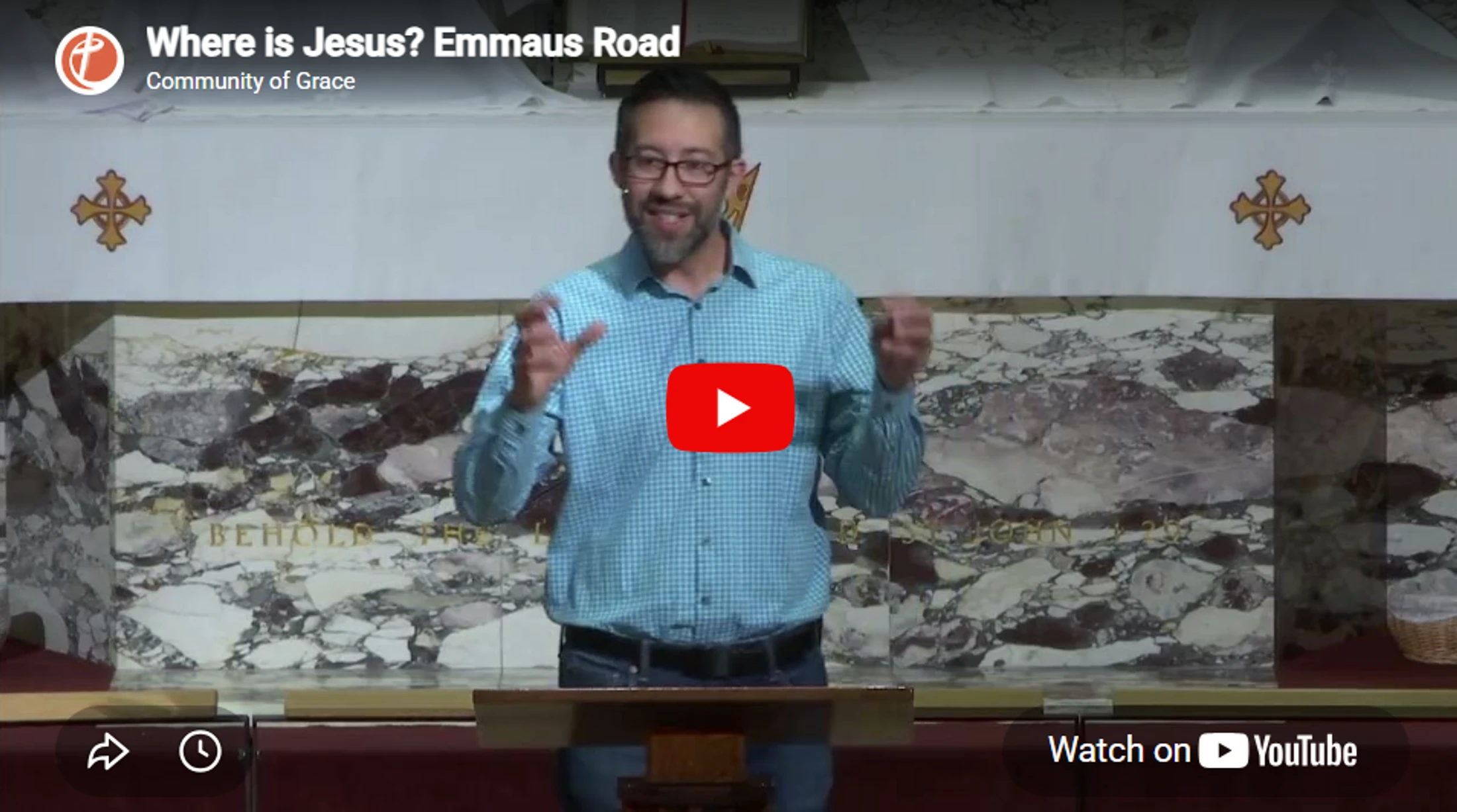 Where is Jesus? Emmaus Road.
