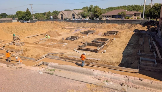Preparing the footings