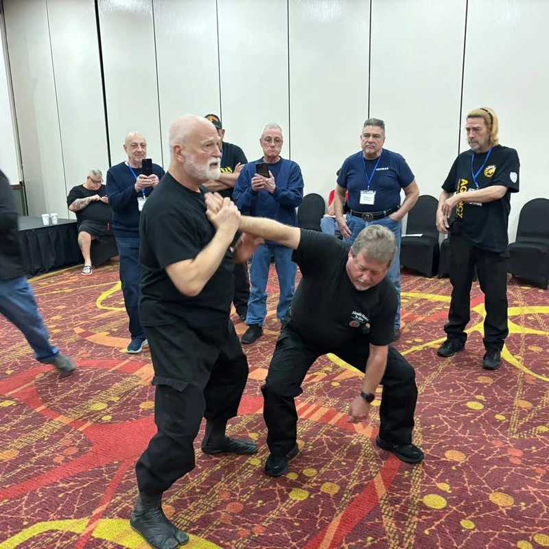 Soke Murdock being an Uke for Stephen Hayes at his seminar.