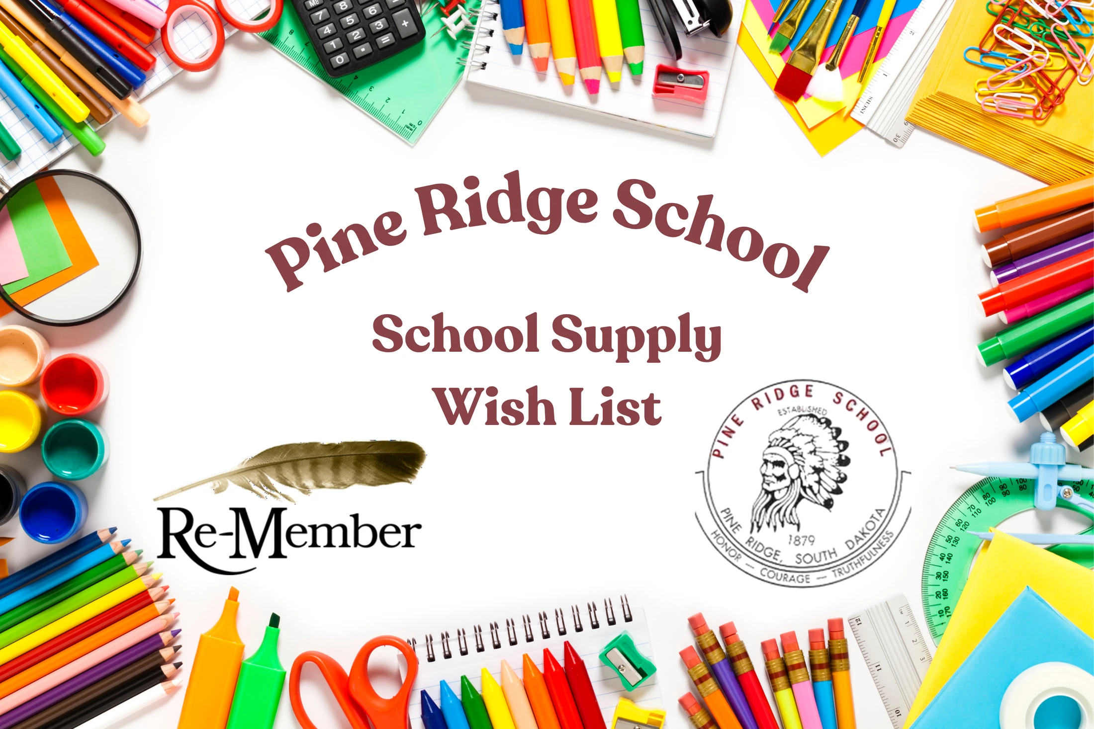 Pine Ridge School Supply Drive