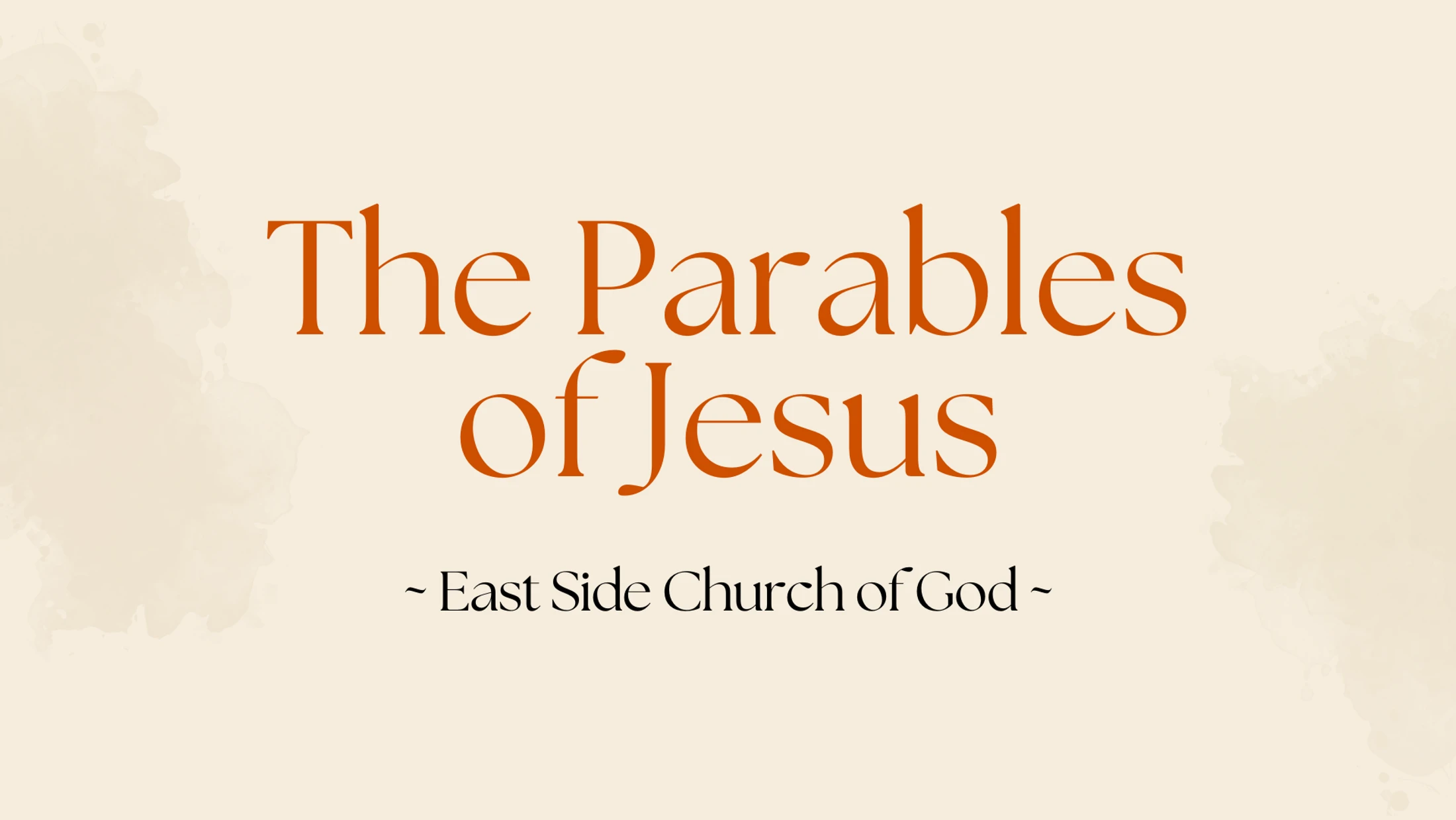 The Parables Of Jesus - "The Pharisee & The Tax Collector" - July 5, 2026