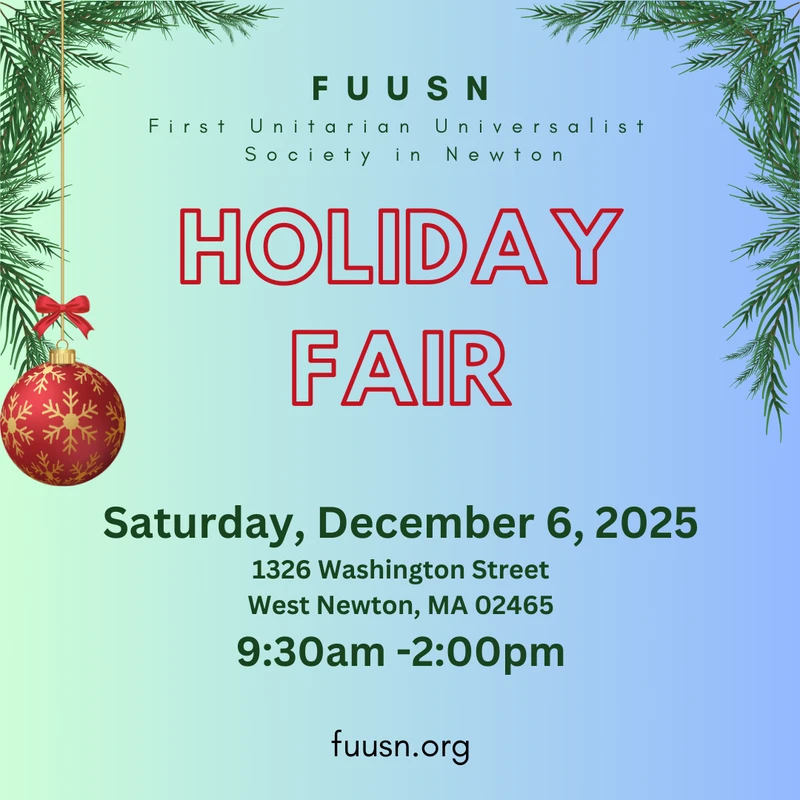 The FUUSN Holiday Fair is a fun, festive event on the first Saturday in December.