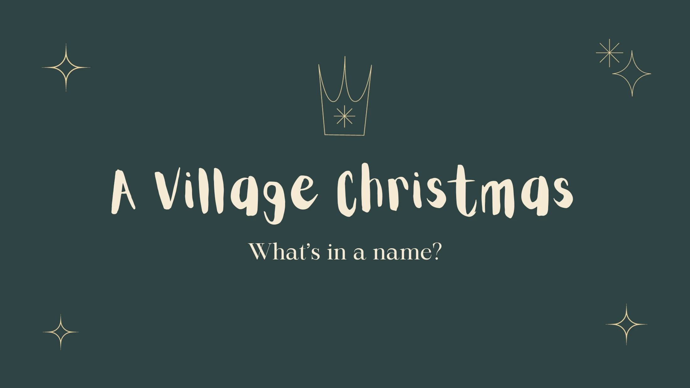 Immanuel - What's in a Name