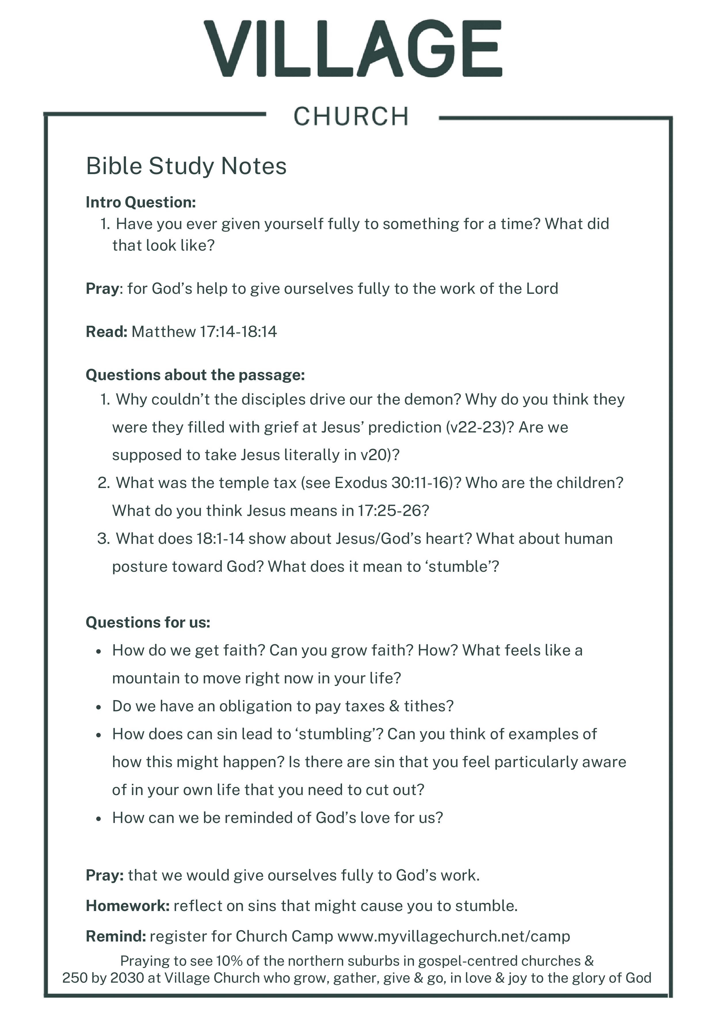 Matthew Bible Study Notes – Page 1