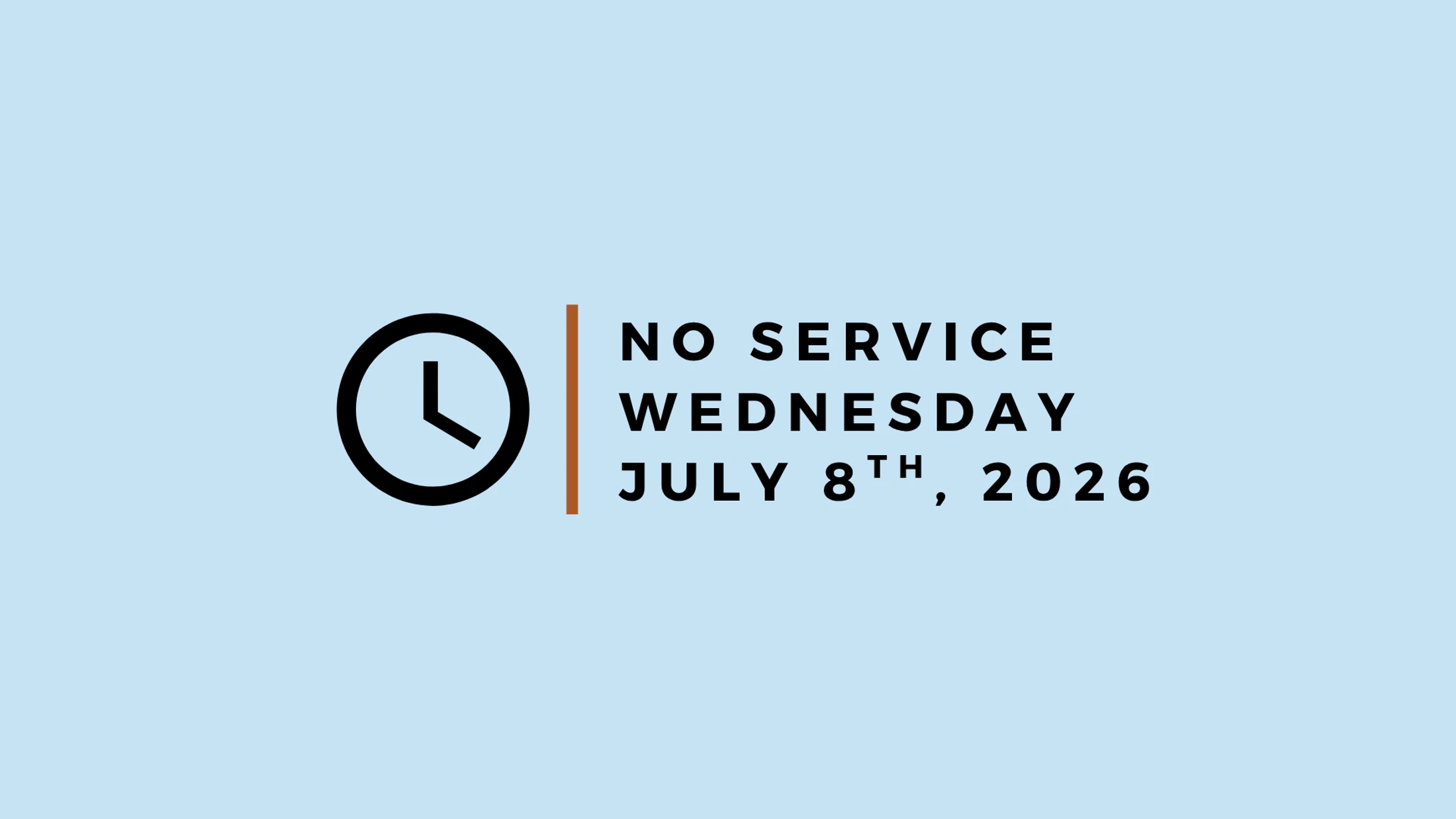 No Wednesday Night Service
