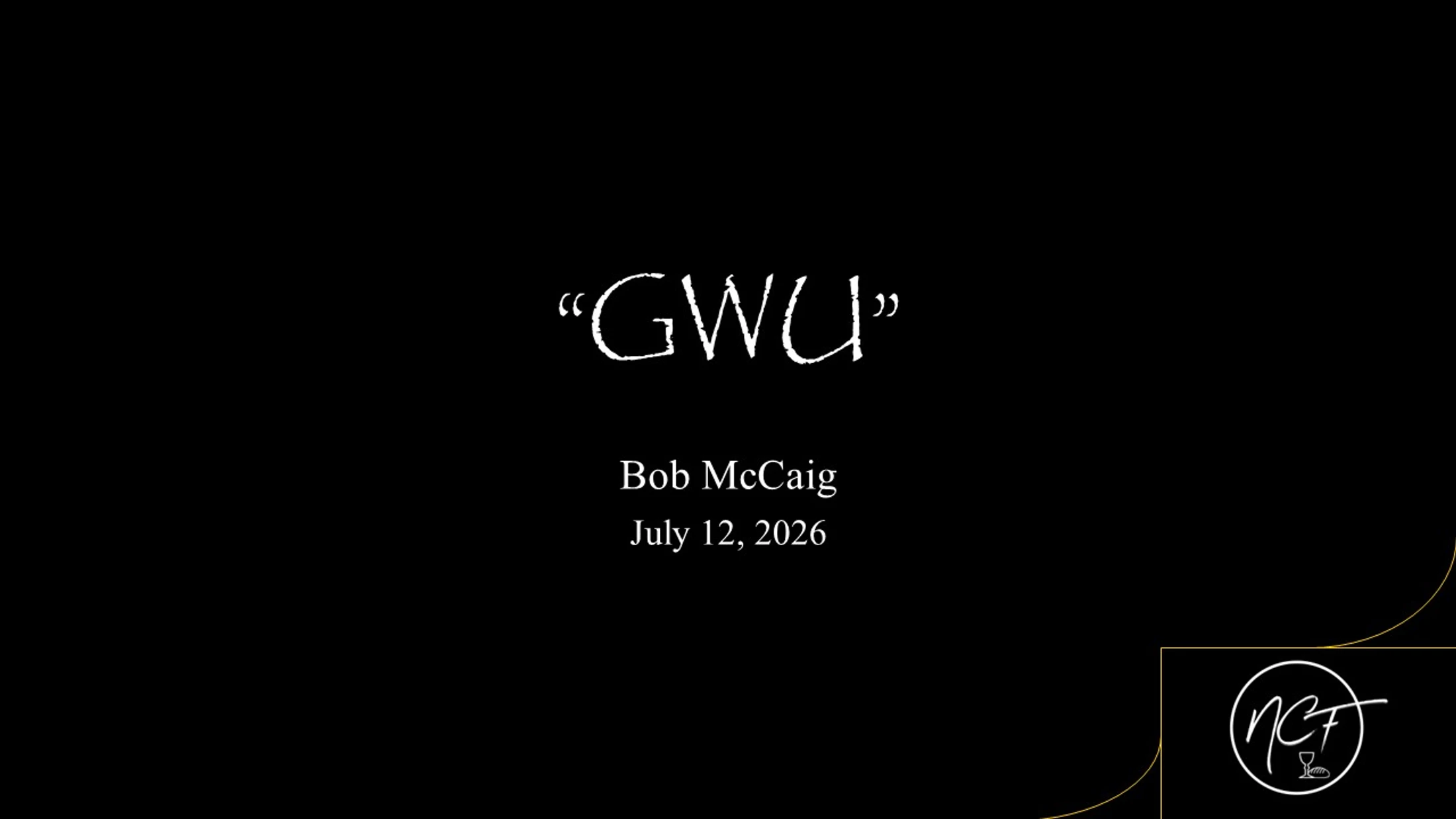 GWU | Bob McCaig | July 12, 2026