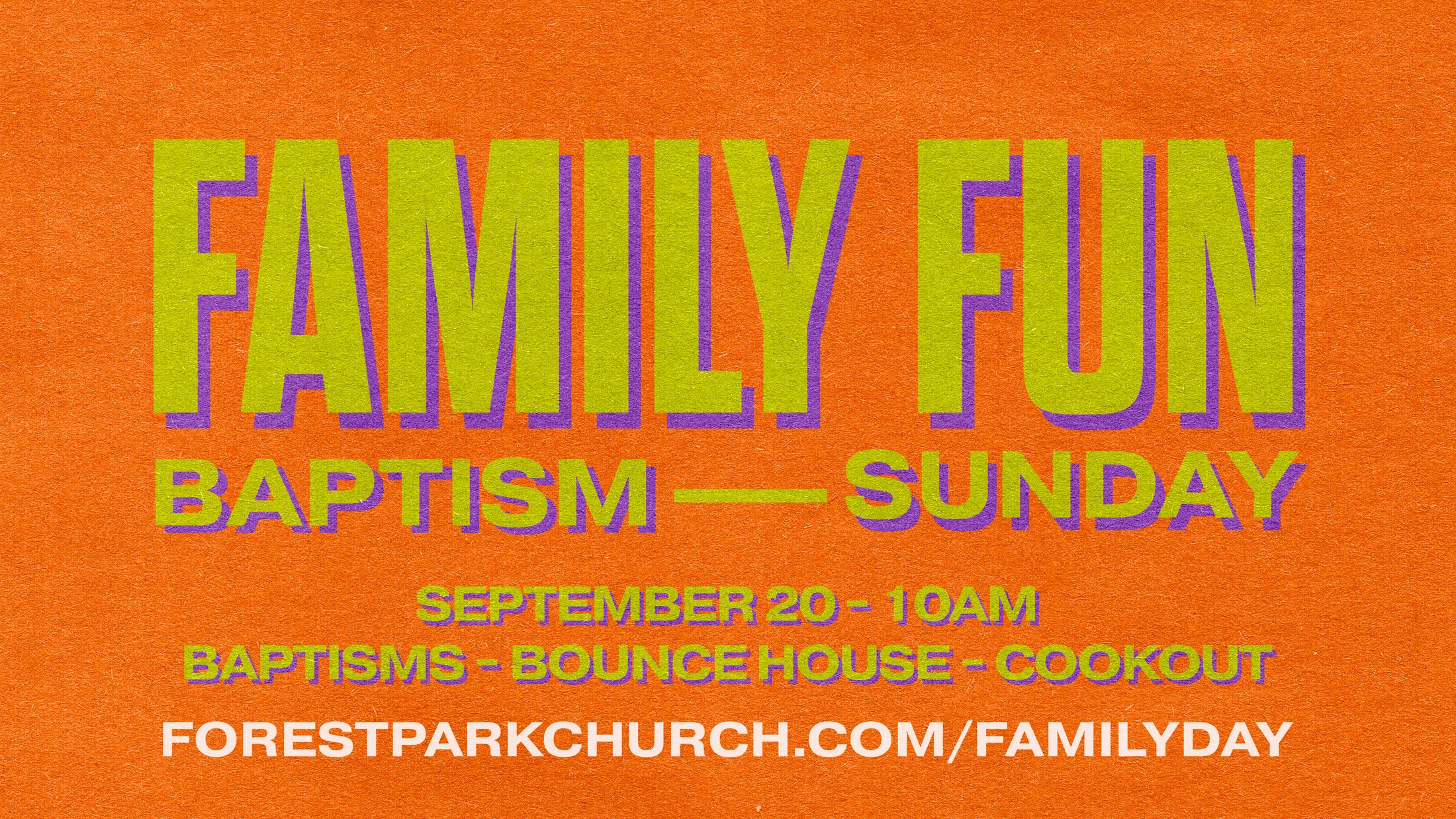 Family Fun Baptism Sunday