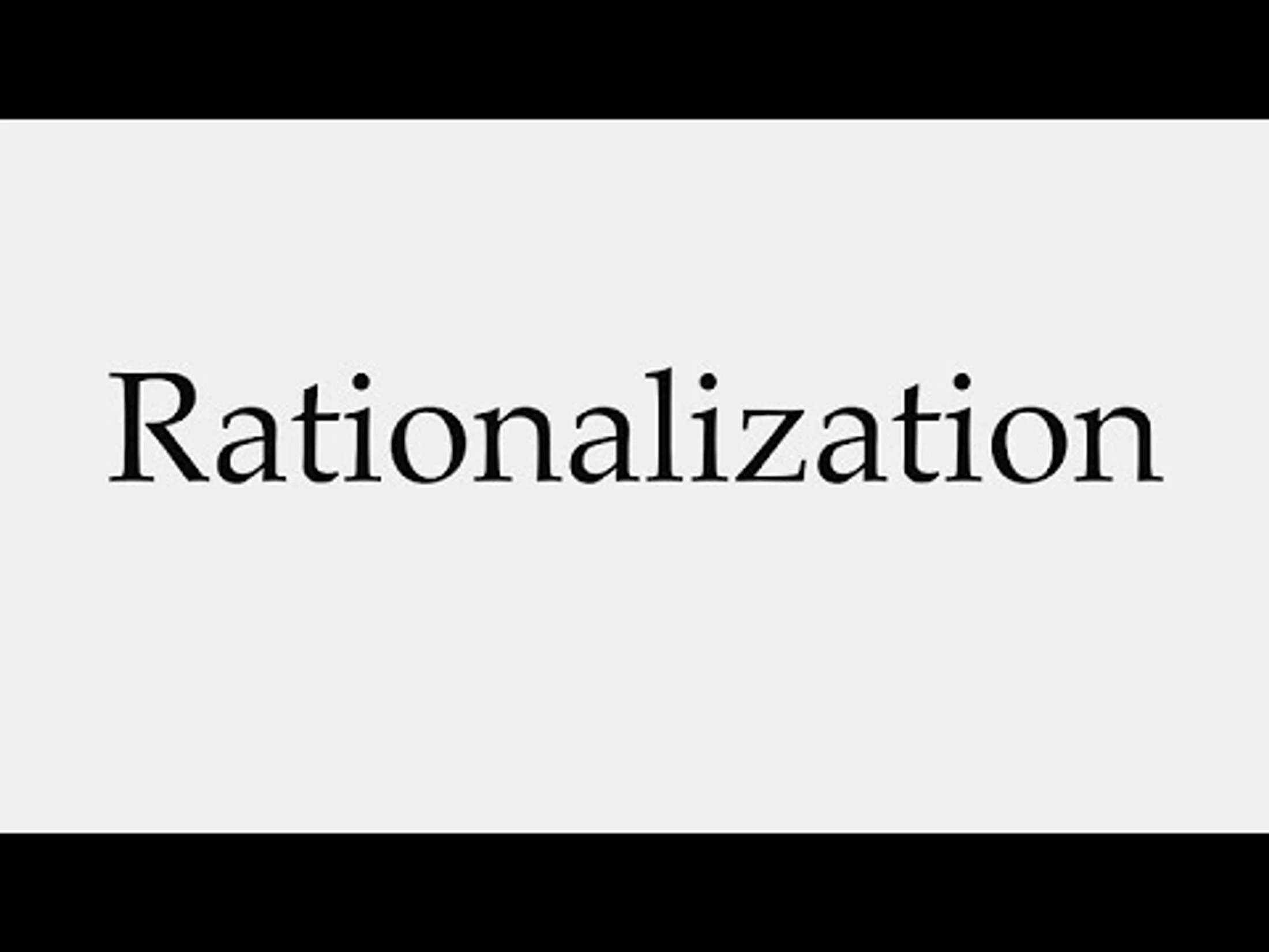 Rationalization
