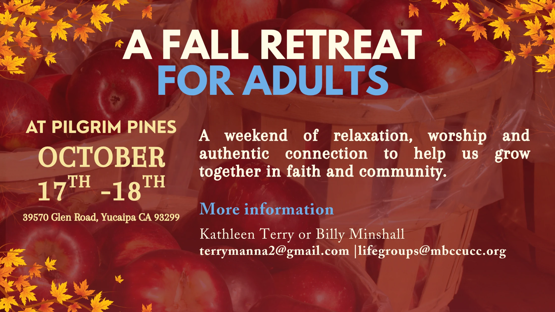Adult Retreat: Pilgrim Pines
