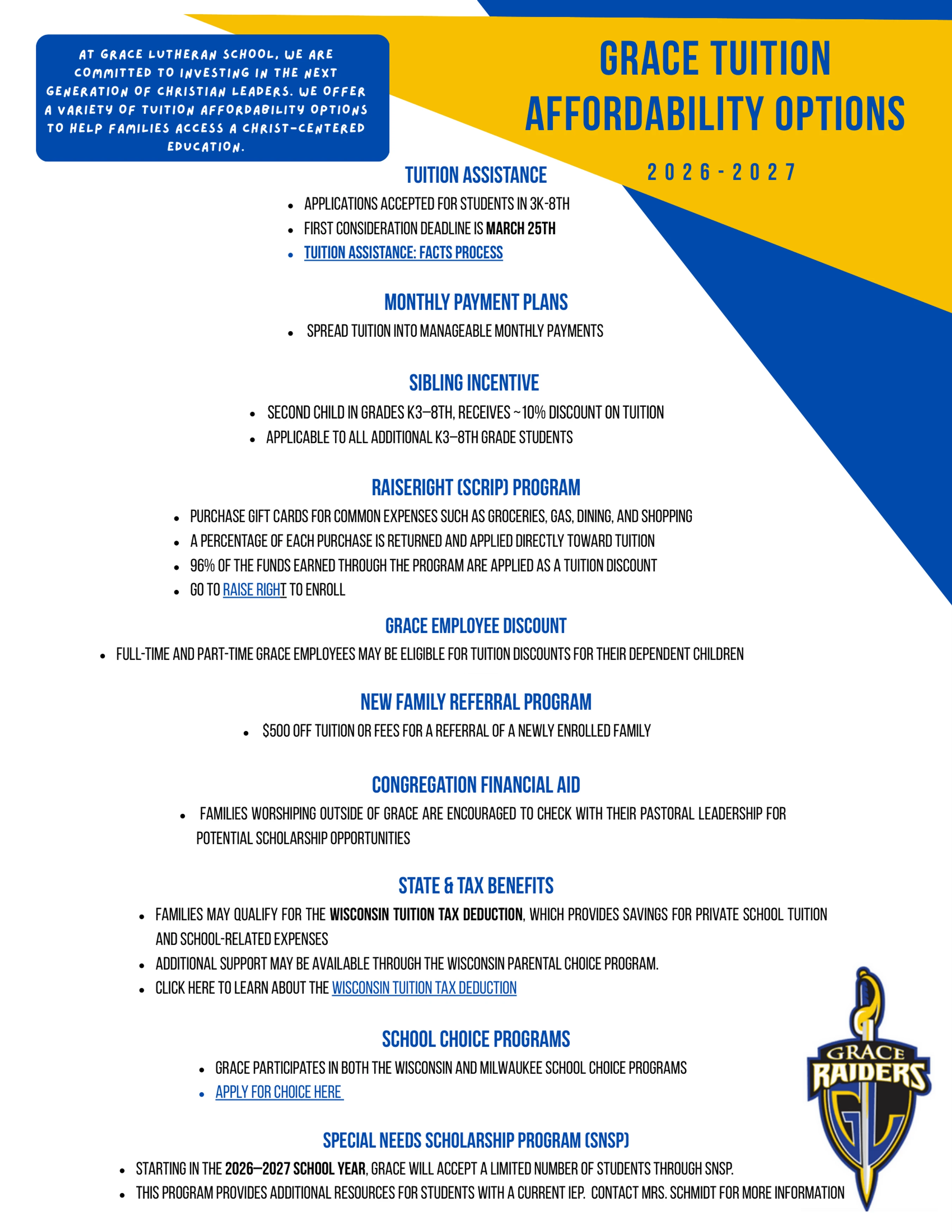 Grace Tuition Affordability